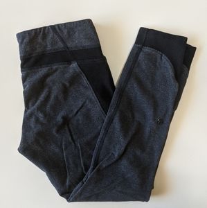Lululemon grey leggings with ribbed detailing